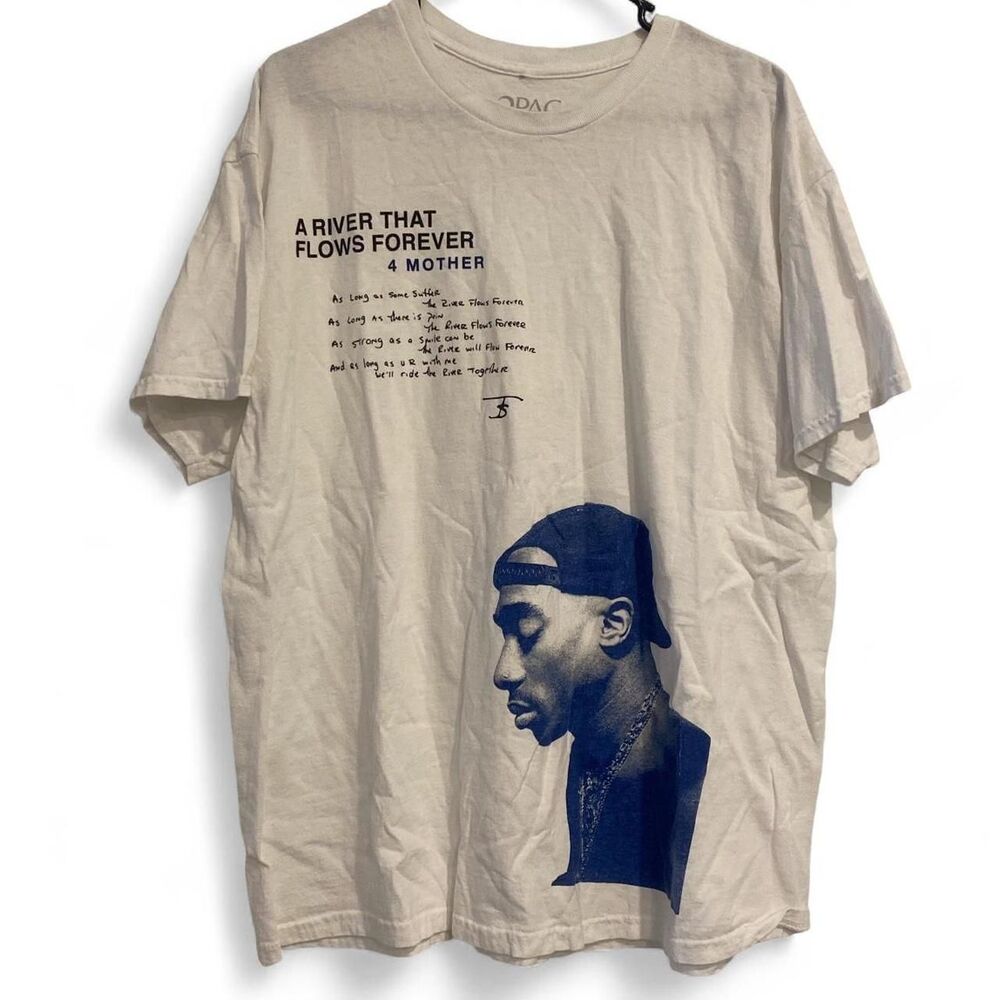 White Tupac graphic tee with a boxy fit